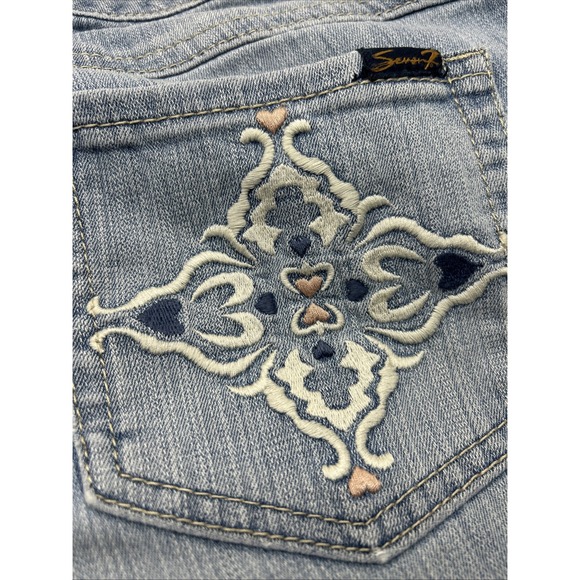 Seven 7 Luxe Women's Capris, Embroidered Back Pockets,‎ Size 16 - Picture 3 of 10